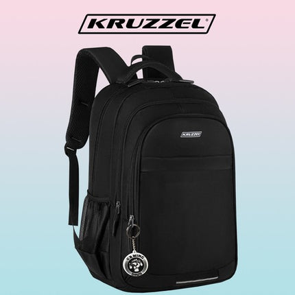 Kruzzel Rugzak - 22L - Zwart - School & Vrije tijd
