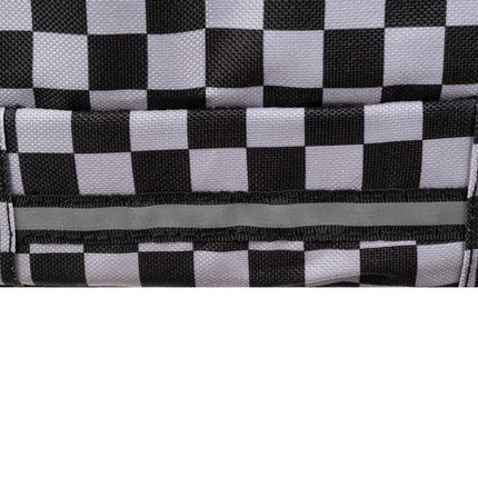Kruzzel Rugzak - 22L - Checkerboard - Inclusief Schoenentas - Zwart