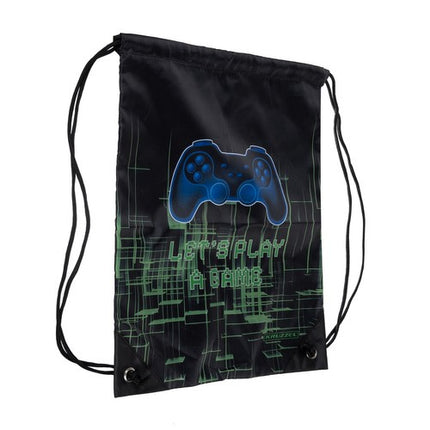 Kruzzel Gamer Rugzak - 22L - Inclusief Gymtas - Zwart