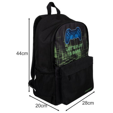 Kruzzel Gamer Rugzak - 22L - Inclusief Gymtas - Zwart