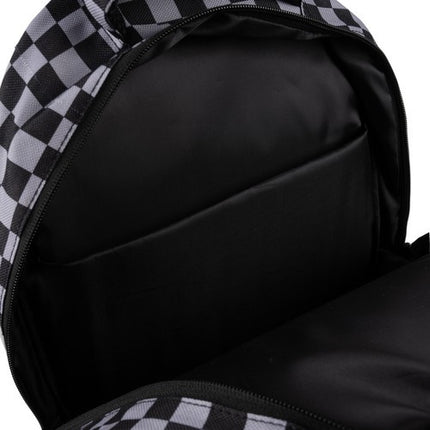 Kruzzel Rugzak - 30L - Checkerboard - Inclusief Schoenentas - Zwart