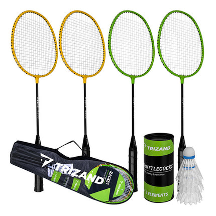 Trizand Badmintonset in Hoes - 8-Delig - Voor 4 Personen