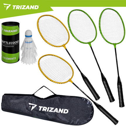 Trizand Badmintonset in Hoes - 8-Delig - Voor 4 Personen