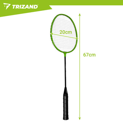 Trizand Badmintonset in Hoes - 9-Delig - Voor 2 Personen
