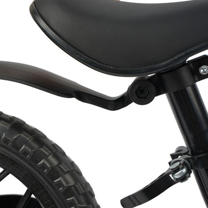 Kruzzel Loopfiets - 12 Inch - Zwart - Lichtgewicht Magnesium