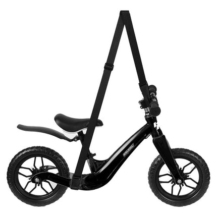 Kruzzel Loopfiets - 12 Inch - Zwart - Lichtgewicht Magnesium