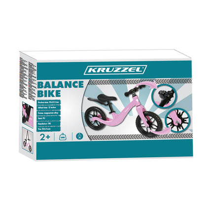Kruzzel Loopfiets - 12 Inch - Roze - Lichtgewicht Magnesium