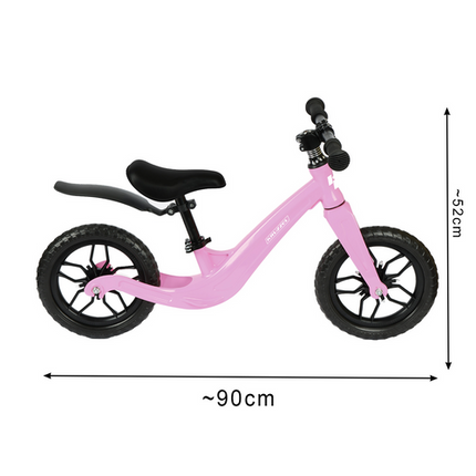 Kruzzel Loopfiets - 12 Inch - Roze - Lichtgewicht Magnesium