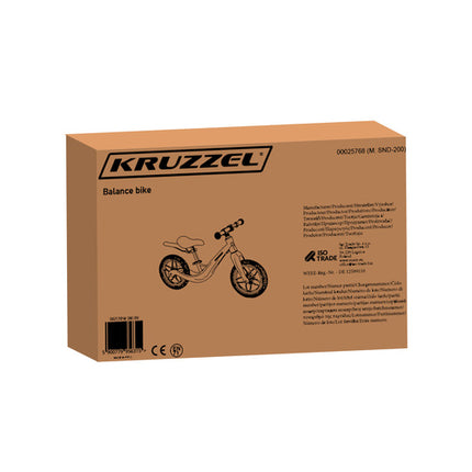 Kruzzel Loopfiets - 12 Inch - Roze - Lichtgewicht Magnesium