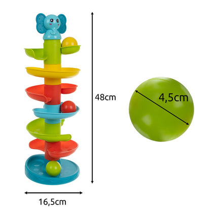 Kruzzel Ballentoren - Educatieve Glijbaan met Ballen - Olifant Design