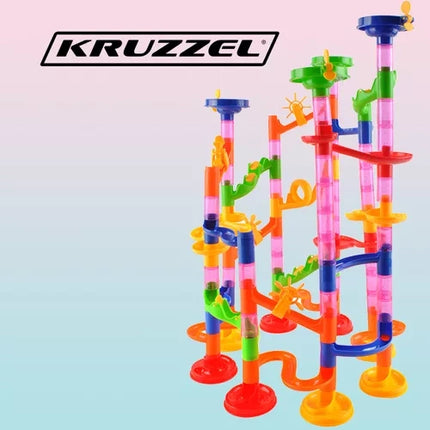 Kruzzel 3D Knikkerbaan - 135-delig - Inclusief 30 Knikkers