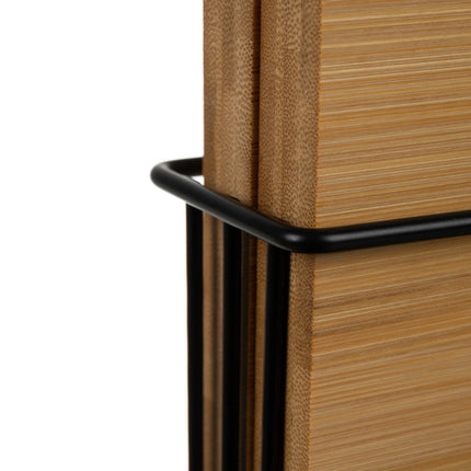 Ruhhy Bamboe Snijplanken Set - 4 Stuks - Met Metalen Houder