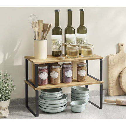 Bamboe Keukenrek - Kruidenrek Set - 2 delig Organizer