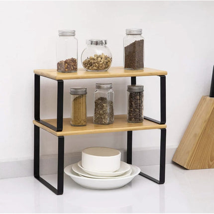 Bamboe Keukenrek - Kruidenrek Set - 2 delig Organizer