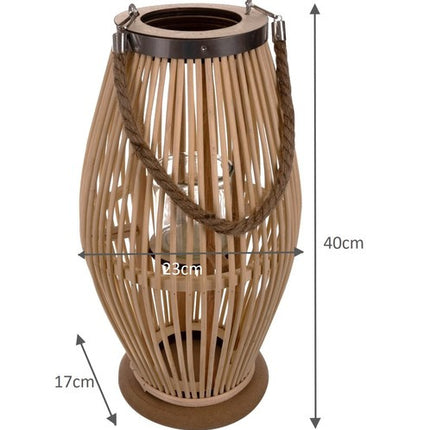 Gardlov Bamboe Lantaarn - 40 cm - Rotanstijl - Beige