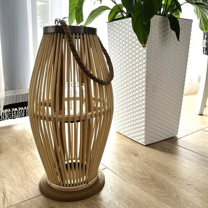 Gardlov Bamboe Lantaarn - 40 cm - Rotanstijl - Beige
