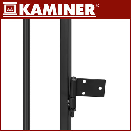 Kaminer Haardhek - 5-Delig - 304 x 74,5 cm - Veiligheidshek - Zwart
