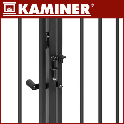Kaminer Haardhek - 5-Delig - 304 x 74,5 cm - Veiligheidshek - Zwart