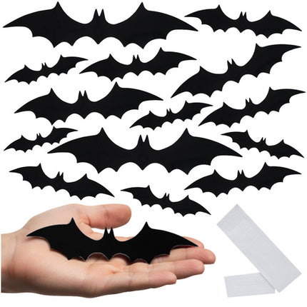Ruhhy 3D Vleermuis Muurstickers - 56 Delig - Halloween Decoratie