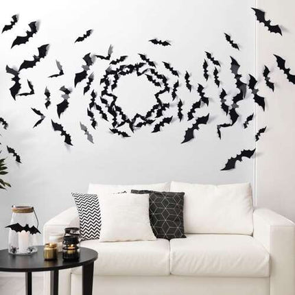 Malatec Vleermuis Decoratie - Set van 3 - 31 tot 47 cm - Halloween