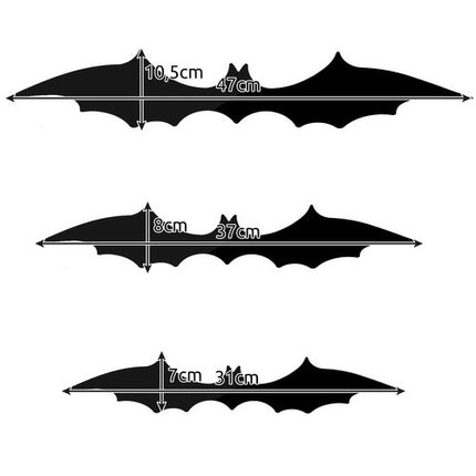 Malatec Vleermuis Decoratie - Set van 3 - 31 tot 47 cm - Halloween