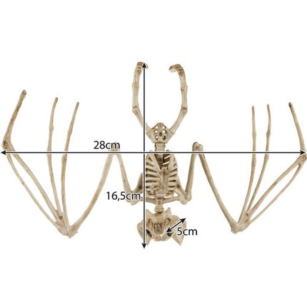 Malatec Vleermuis Skelet - 30 cm - Beweegbaar - Griezelige Decoratie