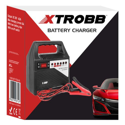 Xtrobb Acculader 12V 6A - Universele Batterij Lader voor Auto & Motor
