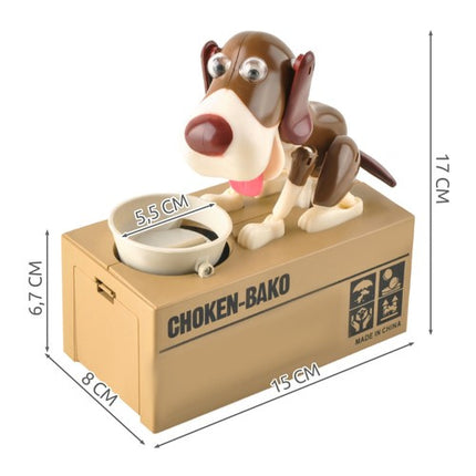 Iso Trade Interactieve Spaarpot - Brown Dog - Automatische Munteneter