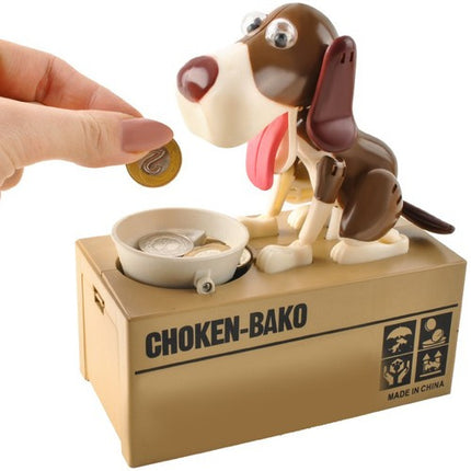 Iso Trade Interactieve Spaarpot - Brown Dog - Automatische Munteneter
