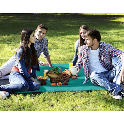 Trizand XXL Picknickkleed - 208 x 208 cm - Waterdicht - Grijs/Blauw