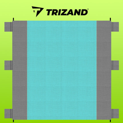 Trizand XXL Picknickkleed - 208 x 208 cm - Waterdicht - Grijs/Blauw