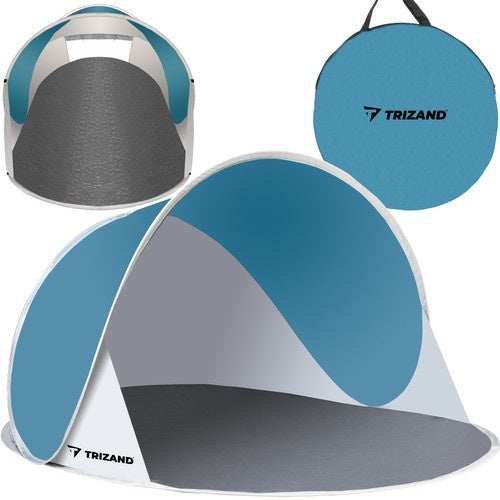 Iso Trade Pop-Up Strandtent – 145 x 100 x 70 cm – UV30 – Turkoois/Wit