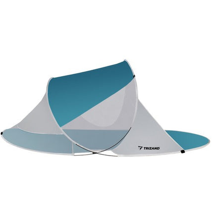 Trizand 20974 Pop-Up Strandtent – 2-Persoons – Met Klamboe – 190x120x90 cm – Turkoois/Wit