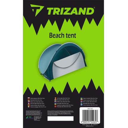 Trizand 21267 Pop-Up Strandtent – 3-Persoons – Afsluitbaar – 200x120x110 cm