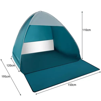 Trizand 23479 Pop-Up Strandtent – 2-Persoons – 150 x 120 x 110 cm – Blauw/Wit