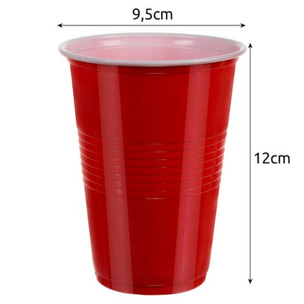 Ruhhy Beer Pong Set - 50 Rode Party Cups - Inclusief 3 Pingpongballen
