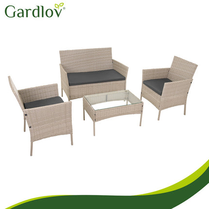 Gardlov Tuinmeubelset - 4-Delig - Technorattan - Beige