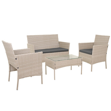 Gardlov Tuinmeubelset - 4-Delig - Technorattan - Beige