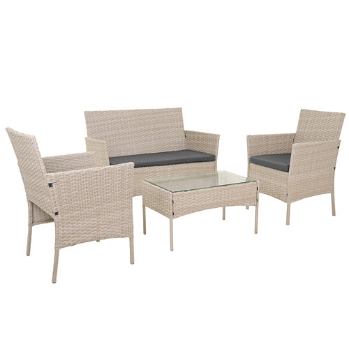 Gardlov Tuinmeubelset - 4-Delig - Technorattan - Beige
