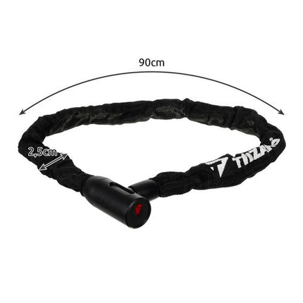 Trizand Ketting-Fietsslot - 90 cm - Met Sleutel - Zwart