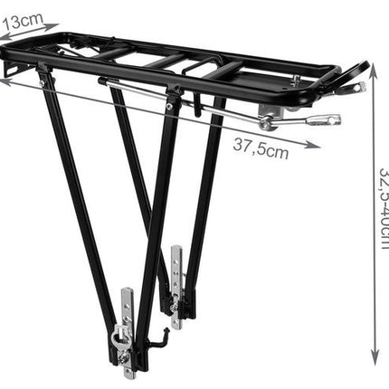 Trizand Bagagedrager - Achter - 35 kg - Aluminium - Zwart