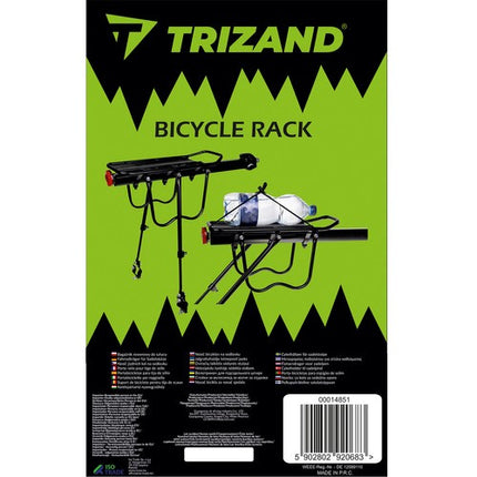 Trizand Bagagedrager voor Zadelpen - 50 kg - Aluminium - Zwart