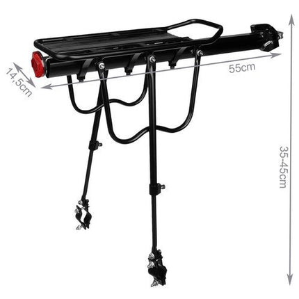 Trizand Bagagedrager voor Zadelpen - 50 kg - Aluminium - Zwart