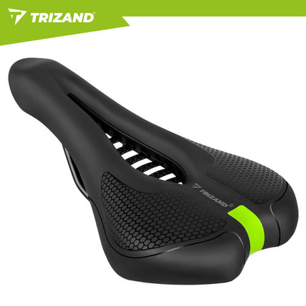 Trizand Fietszadel - 28 x 14 cm - Ergonomisch en Comfortabel - Zwart