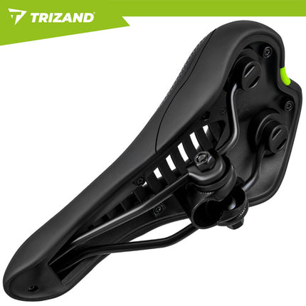 Trizand Fietszadel - 28 x 14 cm - Ergonomisch en Comfortabel - Zwart