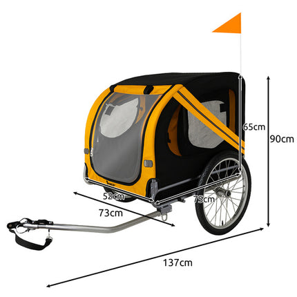 Purlov Fietskar voor Huisdieren - Voor Honden tot 40 kg - Zwart