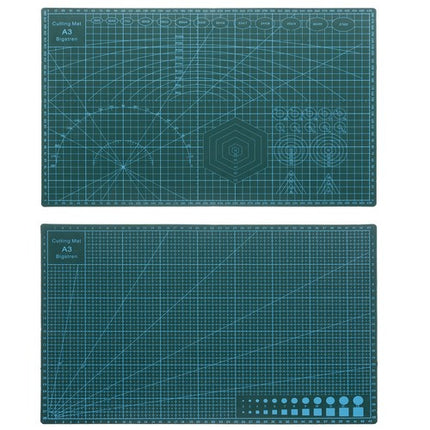 Bigstreen Zelfherstellende Snijmat A3 - 45 x 30 cm - Dubbelzijdig - Groen