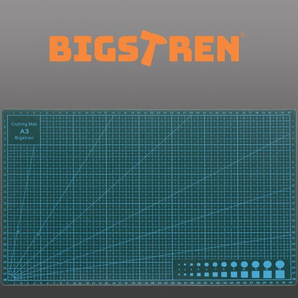 Bigstreen Zelfherstellende Snijmat A3 - 45 x 30 cm - Dubbelzijdig - Groen