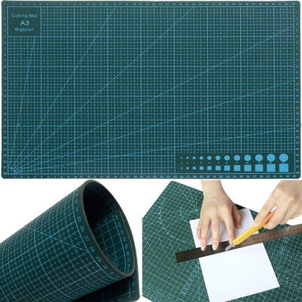 Bigstreen Zelfherstellende Snijmat A3 - 45 x 30 cm - Dubbelzijdig - Groen
