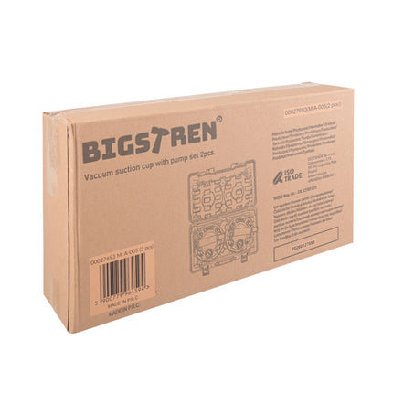 Bigstren Vacuüm Zuignap Set - 2 stuks - 200 kg Draagkracht - Met Manometer